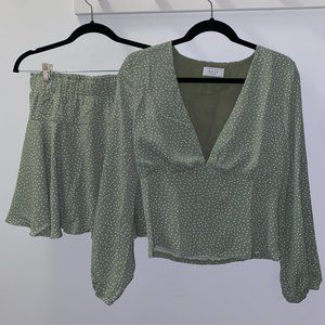 Sage the Label Magnolia Blouse + Skirt SET (M)